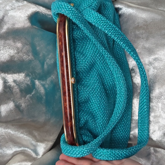 Vintage JR Canada handbag in teal - Picture 5 of 10